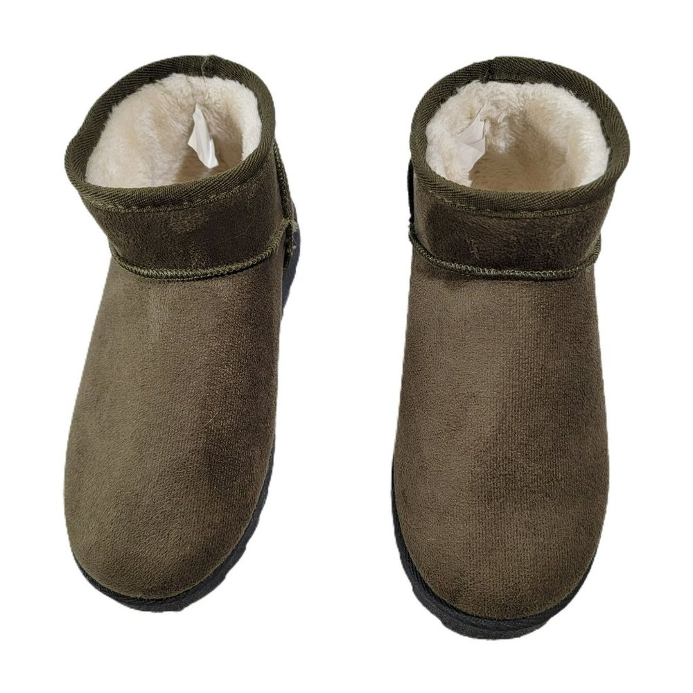 Girls size 6 Olive Green Mudd" Cherry" Classic Mini Ankle Suede Boots Lined . - Picture 5 of 10